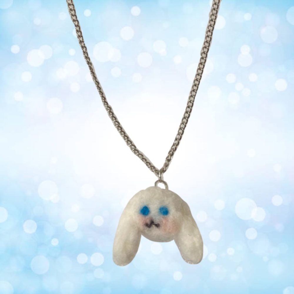 Needle Felted Cinnamoroll Earrings MADE TO ORDER, DM BEFORE PURCHASING